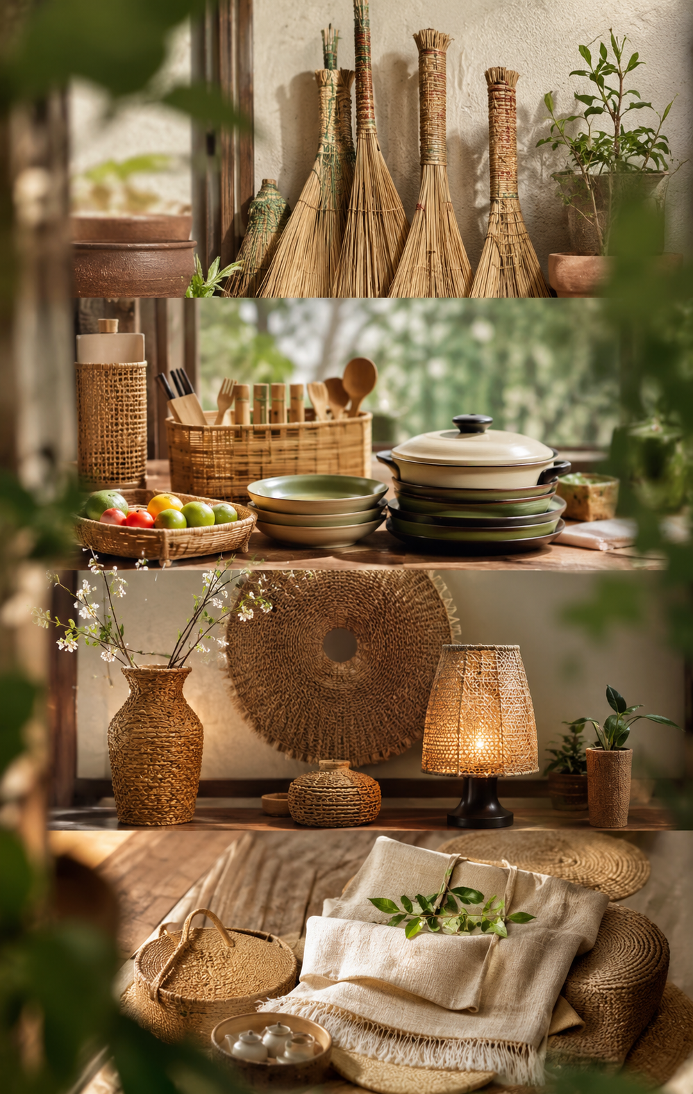 Collage quy trình sản xuất thủ công mỹ nghệ